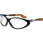 Uvex CYBRIC 9188175 Veiligheidsbril, Oranje DIN EN 166-1, DIN EN 170 - Zwart