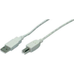 USB 2.0 Aansluitkabel [1x USB-A 2.0 stekker - 1x USB-B 2.0 stekker] 1.80 m - Grijs