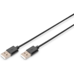 Digitus USB 2.0 Aansluitkabel [1x USB-A 2.0 stekker - 1x USB-A 2.0 stekker] 1.80 m - Zwart
