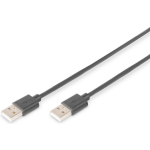 Digitus USB 2.0 Aansluitkabel [1x USB-A 2.0 stekker - 1x USB-A 2.0 stekker] 1.80 m - Zwart
