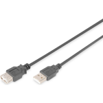 Digitus USB 2.0 Verlengkabel [1x USB-A 2.0 stekker - 1x USB 2.0 bus A] 1.80 m - Zwart