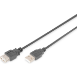 Digitus USB 2.0 Verlengkabel [1x USB-A 2.0 stekker - 1x USB 2.0 bus A] 3.00 m - Zwart