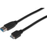 Digitus USB 3.0 Aansluitkabel [1x USB 3.0 stekker A - 1x Micro-USB 3.0 B stekker] 1.00 m - Zwart