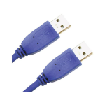 JJ JouJye USB 3.0 Aansluitkabel [1x USB 3.0 stekker A - 1x USB 3.0 stekker A] 1.00 m - Blauw