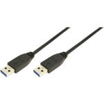 LogiLink USB 3.0 Aansluitkabel [1x USB 3.0 stekker A - 1x USB 3.0 stekker A] 1.00 m - Zwart