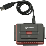 Manhattan USB 2.0 Aansluitkabel [1x USB-A 2.0 stekker - 1x SATA-bus 7-polig, IDE bus 40-polig] 0.76 m - Zwart