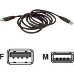Belkin USB 2.0 Verlengkabel [1x USB-A 2.0 stekker - 1x USB 2.0 bus A] 1.80 m - Zwart