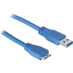 DeLOCK USB 3.0 Aansluitkabel [1x USB 3.0 stekker A - 1x Micro-USB 3.0 B stekker] 5.00 m Vergulde steekcontacten, UL gecertificeerd - Blauw