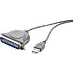 renkforce USB 1.1, Parallel Aansluitkabel [1x USB 1.1 stekker A - 1x Centronics stekker] 1.80 m - Zwart
