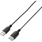 renkforce USB 2.0 Verlengkabel [1x USB-A 2.0 stekker - 1x USB 2.0 bus A] 1.00 m SuperSoft-mantel - Zwart