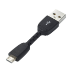 renkforce USB 2.0 Aansluitkabel [1x USB-A 2.0 stekker - 1x Micro-USB 2.0 B stekker] 0.05 m - Zwart