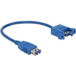 DeLOCK USB 3.0 Verlengkabel [1x USB 3.0 bus A - 1x USB 3.0 bus A] 25.00 cm - Blauw