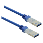 renkforce USB 3.0 Aansluitkabel [1x USB 3.0 stekker A - 1x USB 3.0 stekker A] 1.00 m Vergulde steekcontacten - Blauw