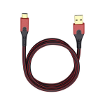 Oehlbach USB 3.1 Aansluitkabel [1x USB 3.0 stekker A - 1x USB-C stekker] 0.50 m/zwart Vergulde steekcontacten USB Evolution C3 - Rood