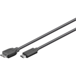 goobay® USB 3.0 Aansluitkabel [1x USB 3.0 stekker B - 1x USB 3.0 stekker C] 1.00 m - Zwart