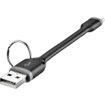 renkforce USB 2.0 Aansluitkabel [1x USB-A 2.0 stekker - 1x USB-C stekker] 10.00 cm - Zwart
