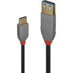 Lindy USB 2.0 Aansluitkabel 15.00 cm - Zwart