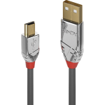 Lindy USB 2.0 Aansluitkabel [1x USB-A 2.0 stekker - 1x Mini-USB 2.0 B stekker] 5.00 m - Grijs
