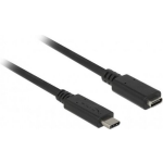 DeLOCK USB 3.1 (gen. 1) Verlengkabel [1x USB-C stekker - 1x USB-C bus] 1.00 m - Zwart