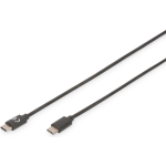 Digitus USB 2.0 Aansluitkabel [1x USB-C stekker, USB-stekker - 1x USB-C stekker, USB-stekker] 4.00 m Flexibel, Folie afscherming, Afscherming gevlochten, - Zwart
