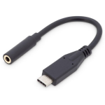 Digitus Audio Adapterkabel [1x USB-C stekker - 1x Jackplug female 3.5 mm] 20.00 cm Flexibel - Negro