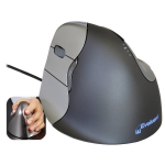 Evoluent Vertical Mouse 4 VM4L Linkshandige mensen Ergonomische muis Optisch Ergonomisch Grijs, Zilver - Zwart