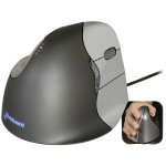 Evoluent Vertical Mouse 4 VM4R Ergonomische muis Kabelgebonden Optisch Ergonomisch, Zilver - Zwart