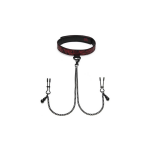 Sweet Anticipation Collar Nipple Clamps - Red - Rood