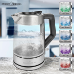 Profi Cook WKS 1190 Waterkoker Snoerloos Glas, RVS