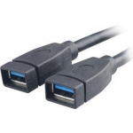Akasa USB 3.0 Y-kabel [2x USB 3.0 bus A - 1x USB 3.0 bus intern 19-polig] 15.00 cm Vergulde steekcontacten, UL gecertificeerd - Negro