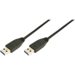 LogiLink USB 3.0 Aansluitkabel [1x USB 3.0 stekker A - 1x USB 3.0 stekker A] 2.00 m - Zwart