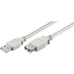 USB 2.0 Verlengkabel [1x USB-A 2.0 stekker - 1x USB 2.0 bus A] 3.00 m - Grijs