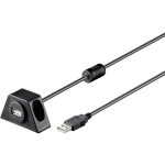 USB 2.0 Verlengkabel [1x USB-A 2.0 stekker - 1x USB 2.0 bus A] 2.00 m Monteerbaar - Zwart