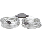 Manhattan USB 2.0 Aansluitkabel [1x USB-A 2.0 stekker - 1x USB-B 2.0 stekker] 11.00 m Transparant