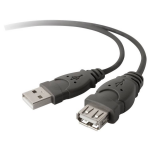 Belkin USB 2.0 Verlengkabel [1x USB-A 2.0 stekker - 1x USB 2.0 bus A] 3.00 m - Zwart