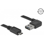 DeLOCK USB 2.0 Aansluitkabel [1x USB-A 2.0 stekker - 1x Micro-USB 2.0 B stekker] 1.00 m Vergulde steekcontacten, UL gecertificeerd - Zwart