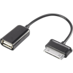 renkforce USB 2.0 Aansluitkabel [1x Samsung stekker - 1x USB 2.0 bus A] 10.00 cm Met OTG-functie, Vergulde steekcontacten, UL gecertificeerd - Zwart