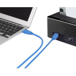 renkforce USB 3.0 Aansluitkabel [1x USB 3.0 stekker A - 1x USB 3.0 stekker B] 1.80 m Vergulde steekcontacten - Blauw