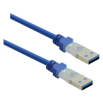 renkforce USB 3.0 Aansluitkabel [1x USB 3.0 stekker A - 1x USB 3.0 stekker A] 0.50 m Vergulde steekcontacten - Blauw