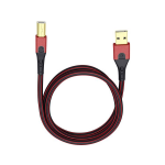Oehlbach USB Evolution B USB 2.0 Aansluitkabel [1x USB-A 2.0 stekker - 1x USB-B 2.0 stekker] 7.50 m/zwart Vergulde steekcontacten - Rood