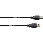 Cordial USB 2.0 Aansluitkabel [1x USB-A 2.0 stekker - 1x USB-B 2.0 stekker] 5.00 m - Zwart