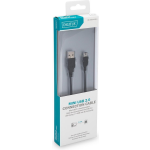 Digitus USB 2.0 Aansluitkabel [1x USB-A 2.0 stekker - 1x Mini-USB 2.0 B stekker] 1.00 m Rond, Afgeschermd (dubbel) - Zwart