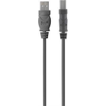 Belkin USB 2.0 Aansluitkabel [1x USB-A 2.0 stekker - 1x USB-B 2.0 stekker] 4.80 m Vergulde steekcontacten, UL gecertificeerd - Zwart