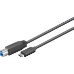 USB 3.0 Aansluitkabel [1x USB 3.0 stekker B - 1x USB-C stekker] 1.00 m - Zwart