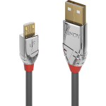 Lindy USB 2.0 Aansluitkabel [1x USB-A 2.0 stekker - 1x Micro-USB 2.0 B stekker] 1.00 m - Gris