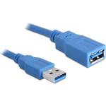 DeLOCK USB 3.0 Verlengkabel [1x USB 3.0 stekker A - 1x USB 3.0 bus A] 2.00 m Vergulde steekcontacten - Blauw