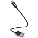 Hama USB 2.0 Aansluitkabel [1x USB-A 2.0 stekker - 1x Micro-USB 2.0 B stekker] 20.00 cm - Zwart