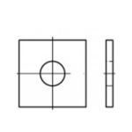 TOOLCRAFT 106753 Vierkantschijven Binnendiameter: 11 mm DIN 436 Staal 100 stuk(s)