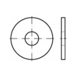TOOLCRAFT 107058 Onderlegringen Binnendiameter: 42 mm DIN 440 Staal Galvanisch verzinkt 25 stuk(s)