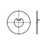 TOOLCRAFT 107400 Onderlegringen met binnenneus Binnendiameter: 8 mm DIN 462 Staal 100 stuk(s)